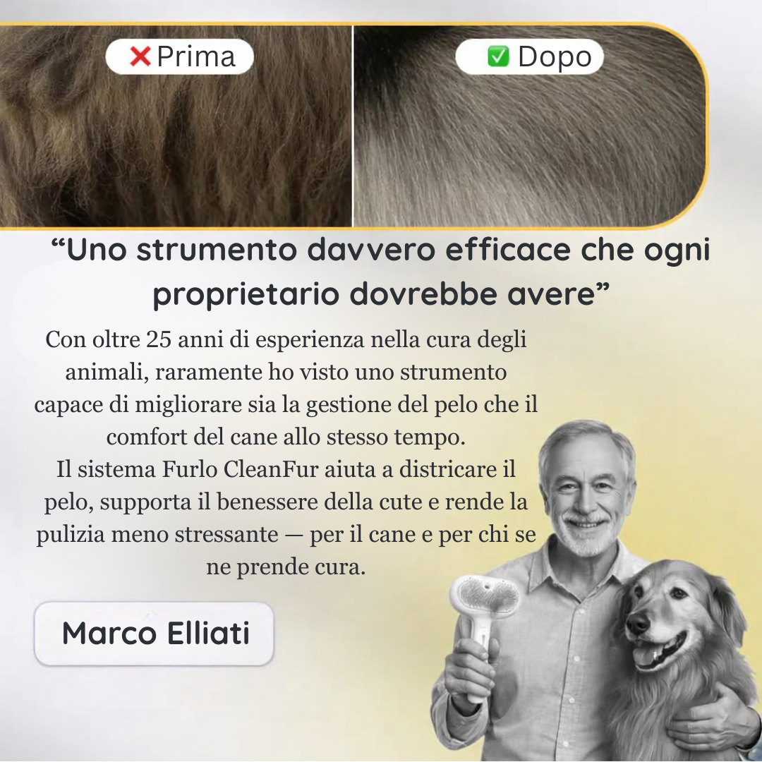 Furlo CleanFur Shower Brush + Cleansing Serum